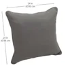 24" Indoor/Outdoor Pillows, 2 Pack - Grey