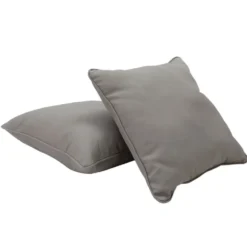 24" Indoor/Outdoor Pillows, 2 Pack - Grey