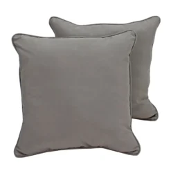 18" Indoor/Outdoor Pillows, 2 Pack - Grey