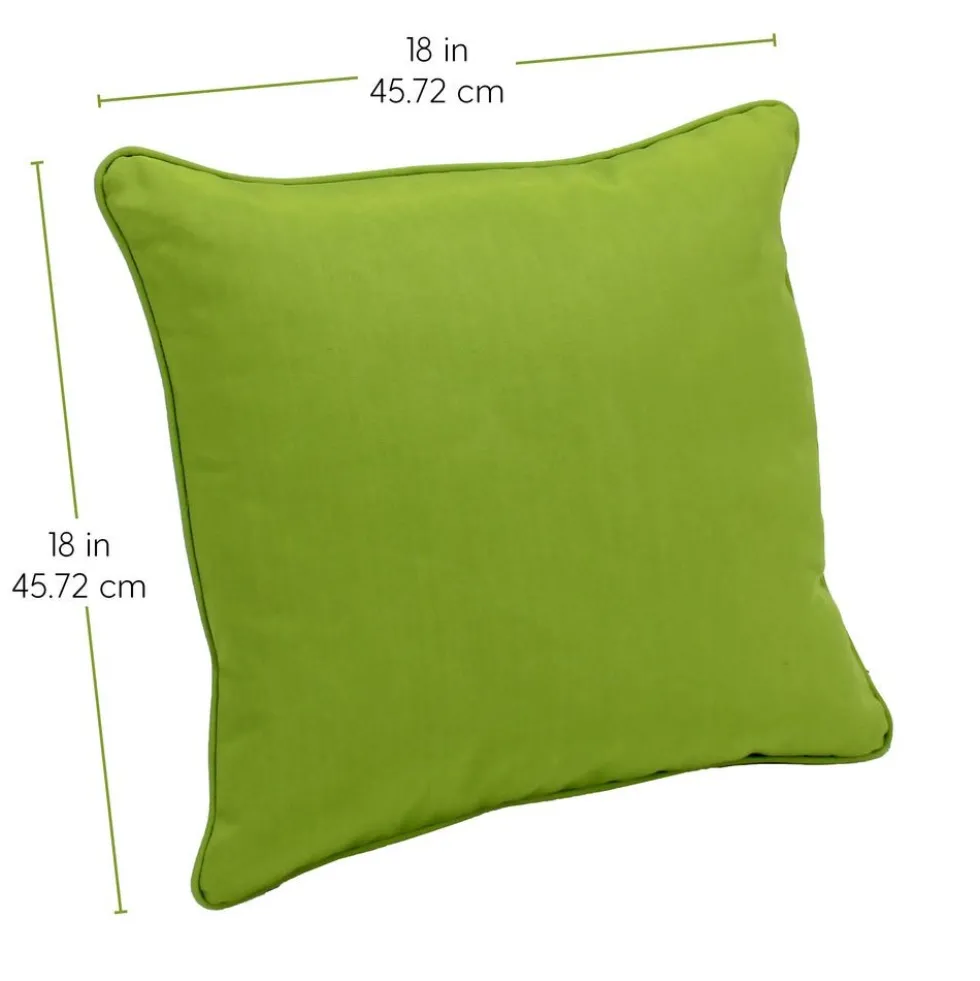 18" Indoor/Outdoor Pillows, 2 Pack - Lime Green