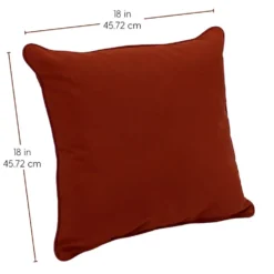 18" Indoor/Outdoor Pillows, 2 Pack - Rust Red