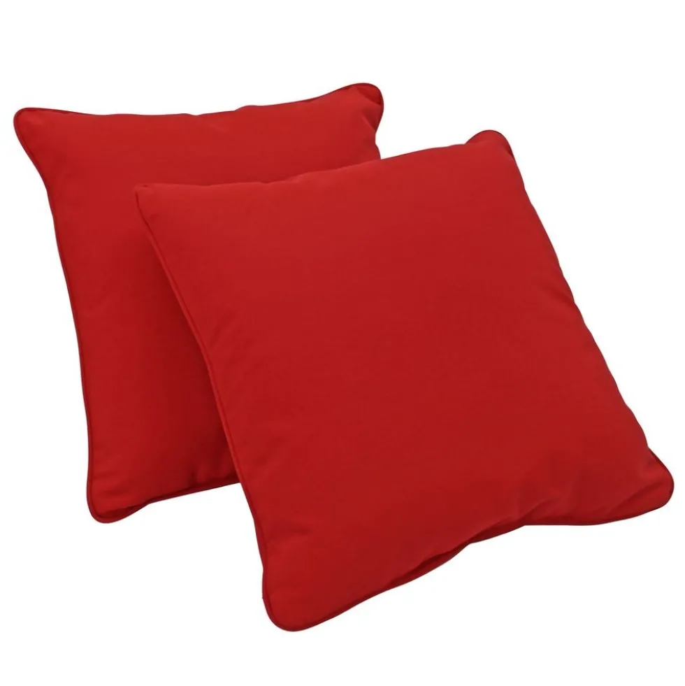 24" Indoor/Outdoor Pillows, 2 Pack - Red