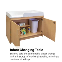 Infant Changing Table, Molded Top - Maple/Maple
