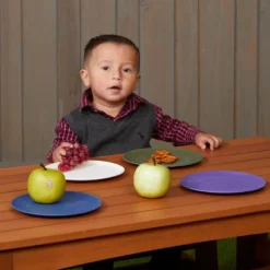 Kids Bamboo Plates, Set of 4