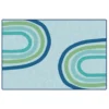 KIDSoft Large Rainbows Green 4'x6'