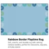KIDSoft™ Rainbows Border Blue 6' x 9'