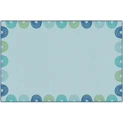 KIDSoft™ Rainbows Border Green 4' x 6'