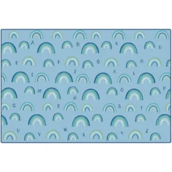 KIDSoft Rainbows Literacy Blue 7-1/2'x12'