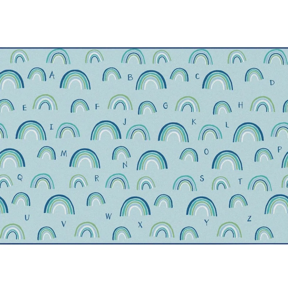 KIDSoft Rainbows Literacy Green 6'x9'