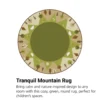 KIDSoft Tranquil Mountain Rug - Green 6' Round