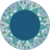 KIDSoft Tranquil Mountain Rug - Blue 6' Round