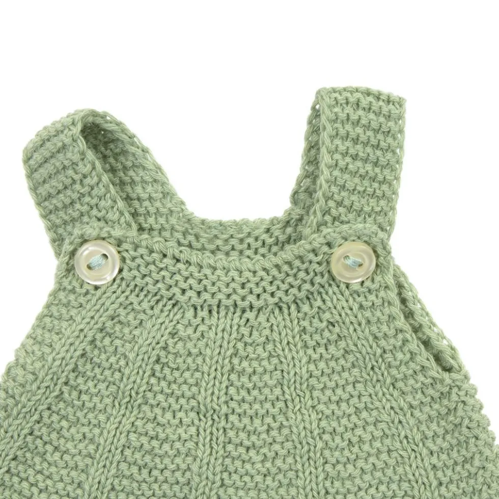 Knitted Doll Outfit 12"-15” - Overall & Beanie Hat, ECO Friendly