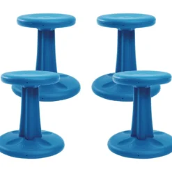 Kore Wobble Stool 12"H - Blue, Set of 4