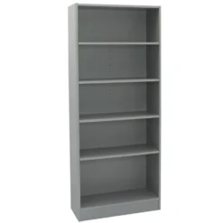 Laminate Bookcase 5-Shelf 72" Height - Gray
