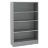 Laminate Bookcase 4-Shelf 48" Height - Gray
