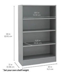 Laminate Bookcase 4-Shelf 48
