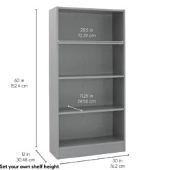 Laminate Bookcase 4-Shelf 60