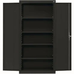 Large Locking Metal Cabinet - Black