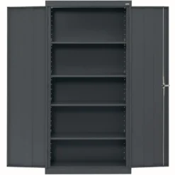 Large Locking Metal Cabinet - Charcoal