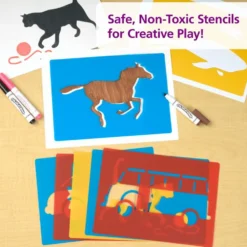 Large Washable Plastic Everyday Objects Stencils - Set of 12