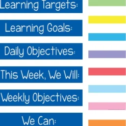 Learning Goals Pocket Chart™ - 1 pocket chart, 14 cards