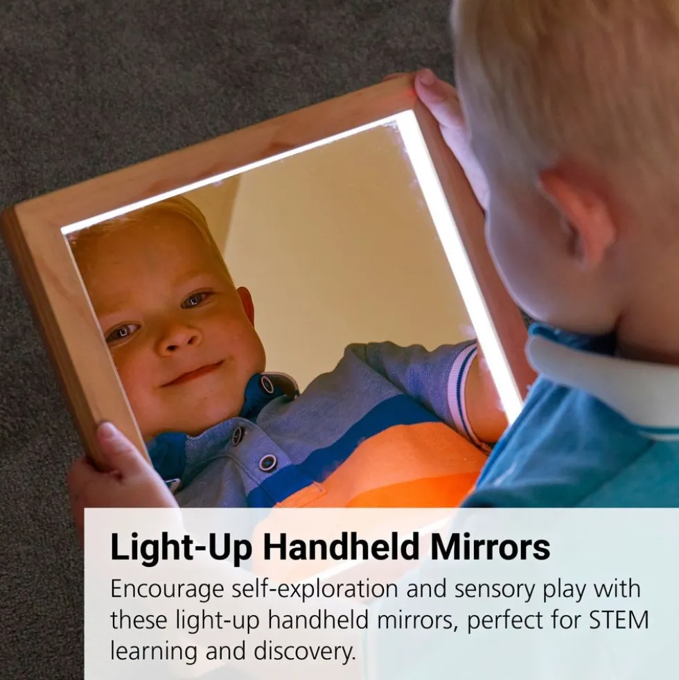 Light Up Hand Held Mirrors - Set of 3