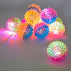 Light-Up Two-Tone Bouncy Ball Assortment - 12 Pack