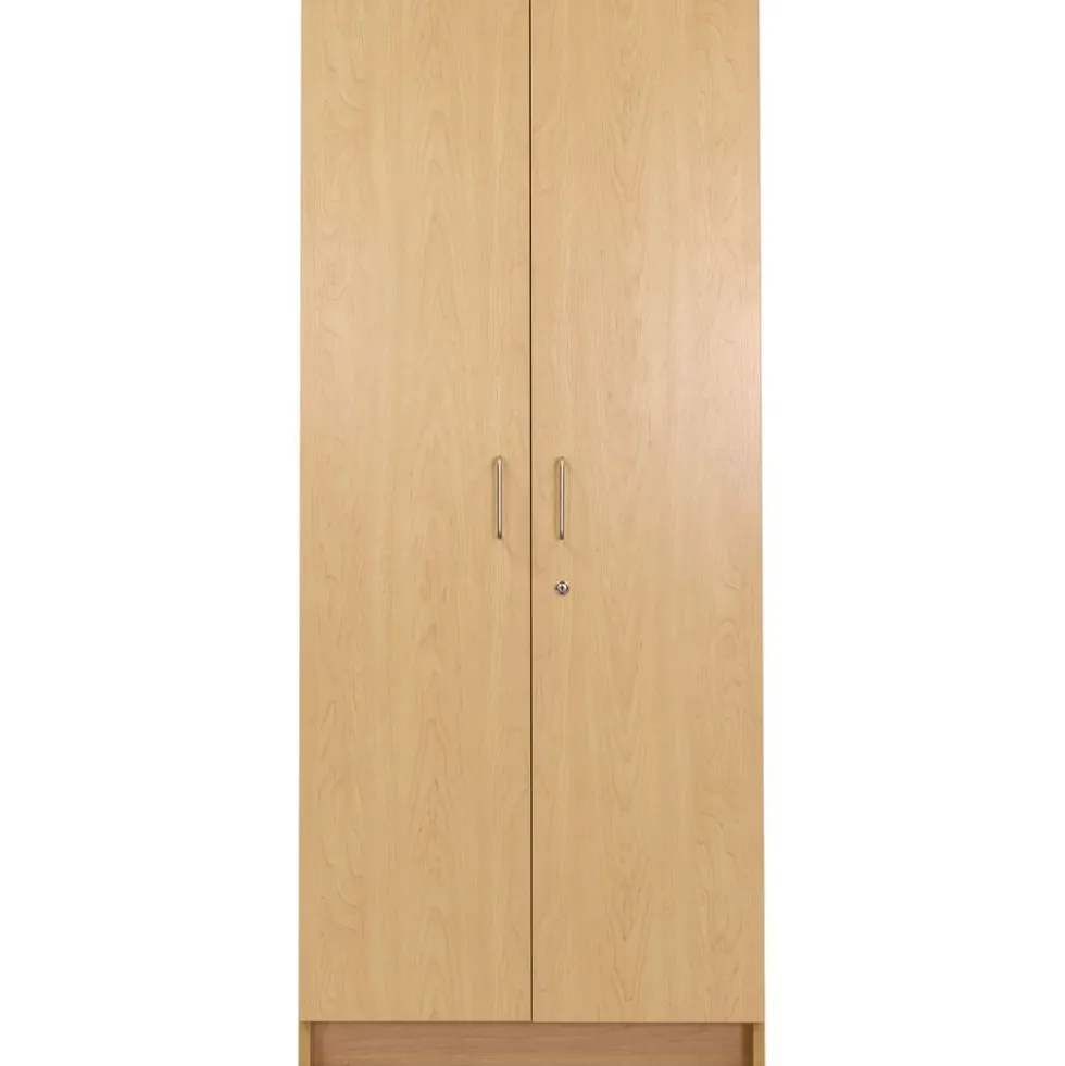 Locking Tall Laminate Storage - Maple/Maple, Ready to Assemble