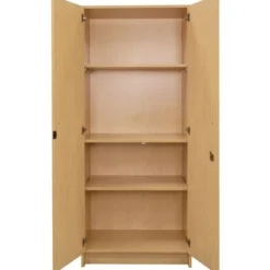 Locking Tall Laminate Storage - Maple/Maple, Ready to Assemble