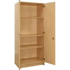 Locking Tall Laminate Storage - Maple/Maple, Assembled