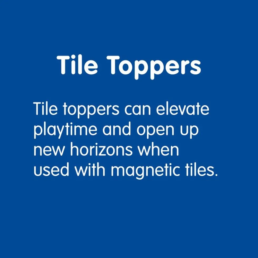 Magnetic Tile Toppers - Alphabet Uppercase - 40pcs