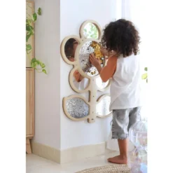 Mark Making Sequin & Mirror Daisy Frame - Gold & Silver 30
