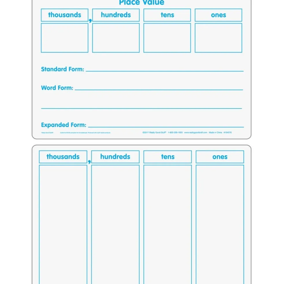 Math Small Group Dry Erase Board Kit - Primary - 1 multi-item kit
