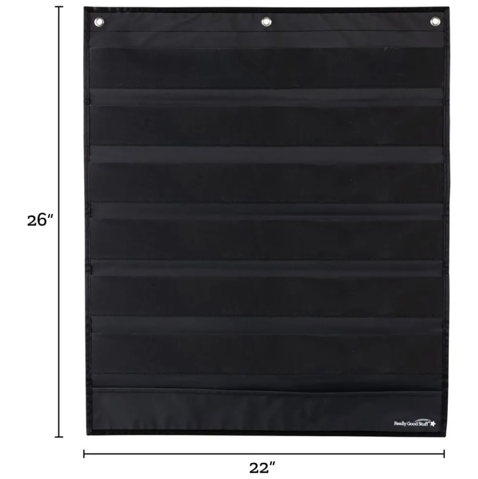 Medium Rectangle Pocket Chart Black - 1 pocket chart
