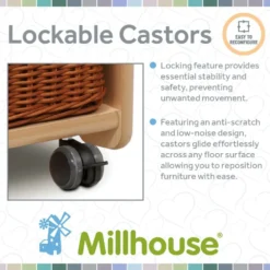 Millhouse™ Double Tier Mobile Circular Storage Unit with Baskets
