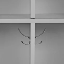 Modern Mist Laminate 2-Section Coat Locker - Light Gray