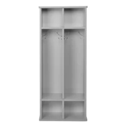 Modern Mist Laminate 2-Section Coat Locker - Light Gray