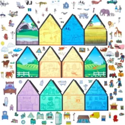 My Little Felt Farm, House & Zoo 3D Interactive Story - Set of 3