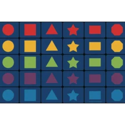 MyPerfectClassroom® Learning Shapes Seating Rug - 7'6" x 12' Rectangle