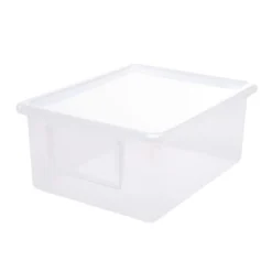 MyPerfectClassroom® Set of 4 Easy-Label Teaching Totes with Lids - Clear