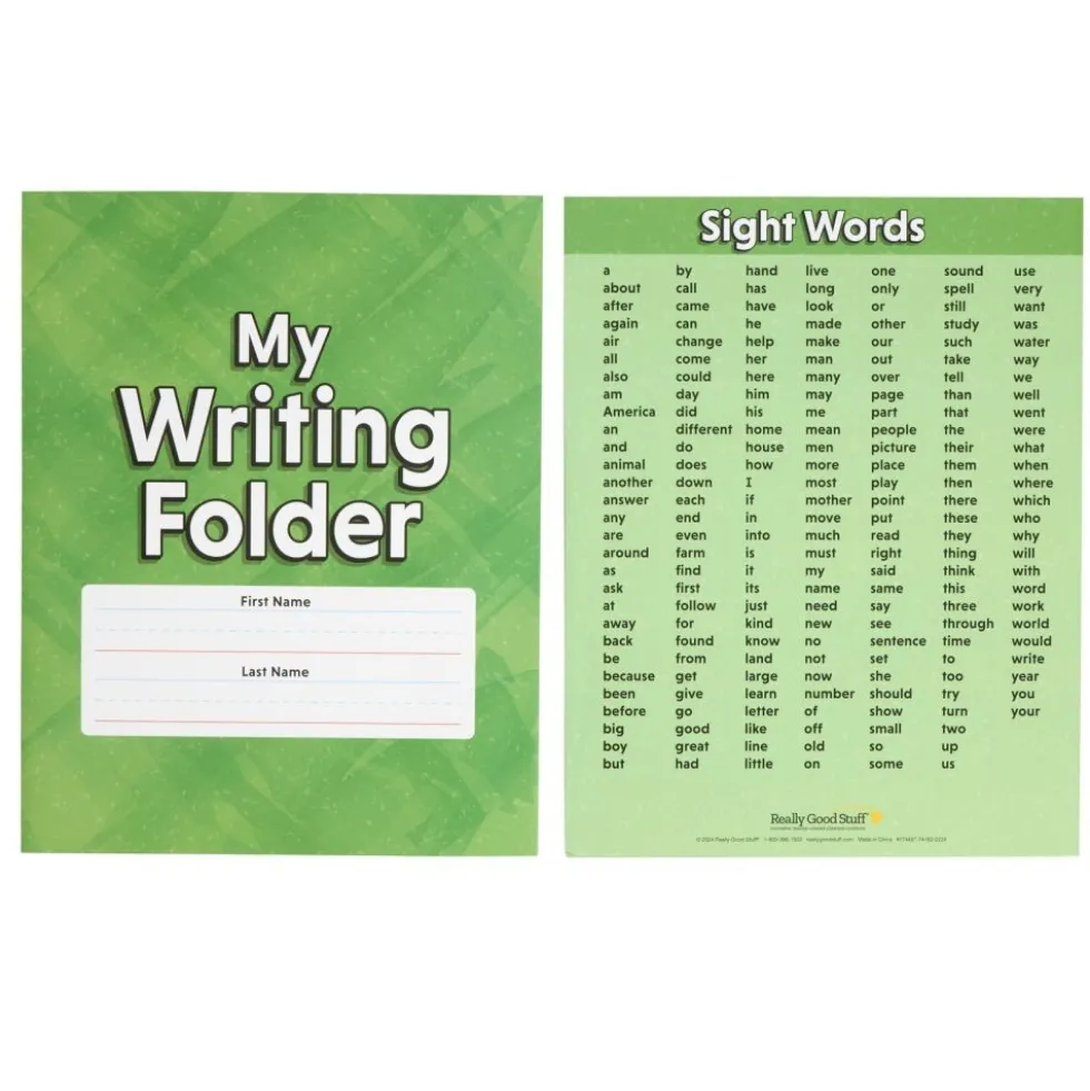 My Writing Folder Tri-Fold, 3-Pocket Student Folders - Set of 12