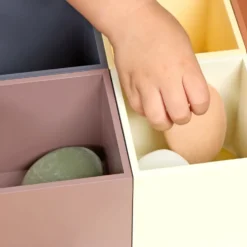 Natural Wooden Sorting Boxes & Natural Stones Kit
