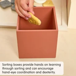 Natural Wooden Sorting Boxes & Natural Stones Kit
