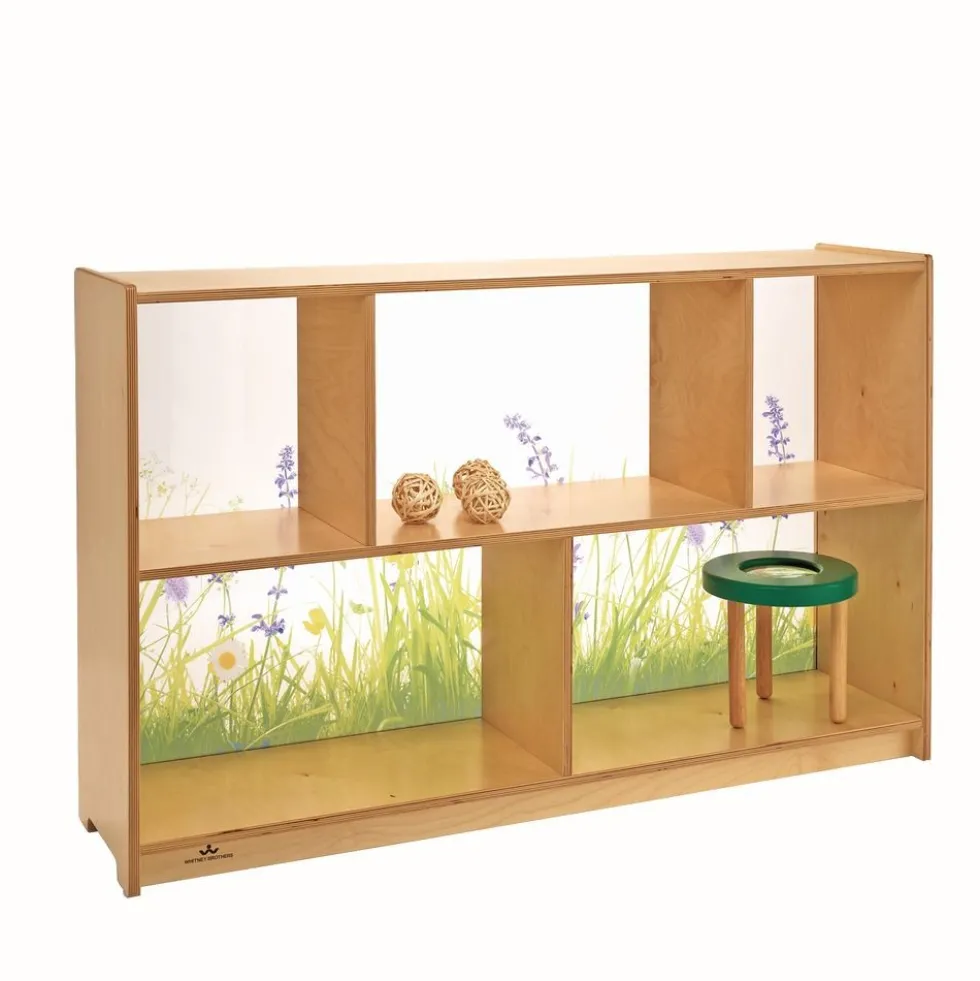 Nature View Acrylic Back Cabinet - 30" High