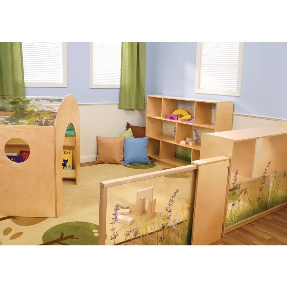 Nature View Acrylic Back Cabinet - 30" High