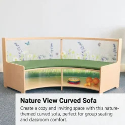 Nature View Curved Sofa with Cushion
