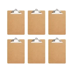 Officemate® Letter Size Wood Clip Board - Set of 6