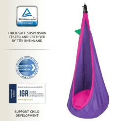 100% Organic Cotton Kids Hanging Nest with Suspension - Lilly