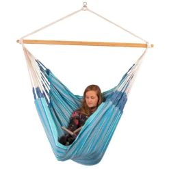 100% Organic Cotton Kingsize Hammock Chair - Habana Azure