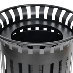 Outdoor 37 Gallon Trash Can Black